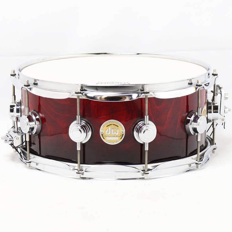 dw Solid Maple 14×6.5 Exotic Spider Pine Dark Rich Red Fadeの画像